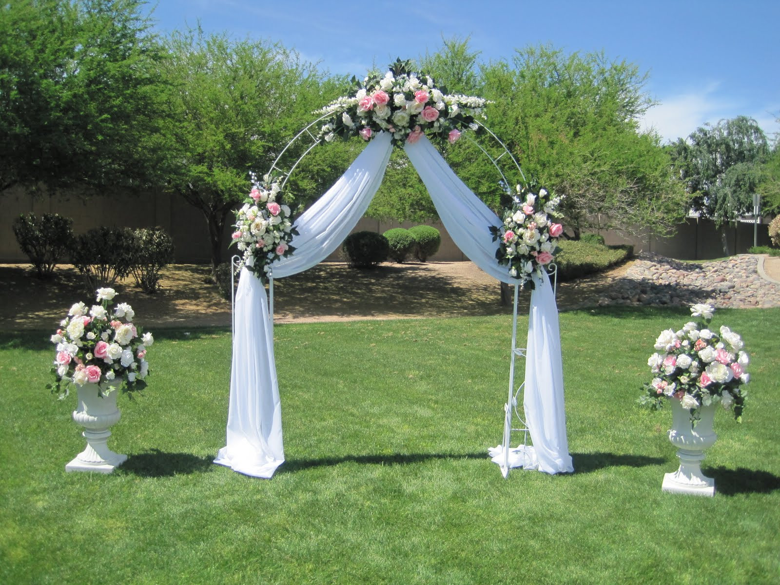 Decorating A Wedding Arch
 Forevermore Wedding Decor Arches