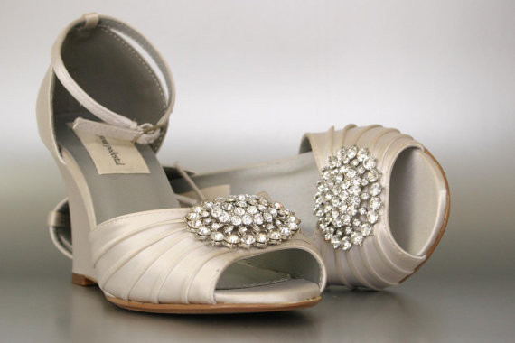 Design Your Own Wedding Shoes
 Wedding Shoes Dark Ivory Wedding Shoes Peeptoe Wedge