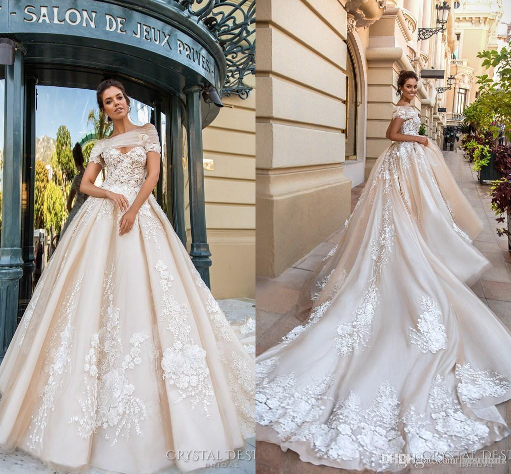 Designer Wedding Dress
 2018 Gorgeous Designer Wedding Dresses 3D Floral Applique