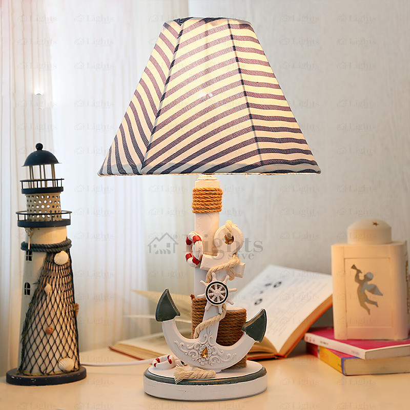 Desk Lamps For Kids' Rooms
 Resin Fixture Nautical Table Lamp For Bedroom