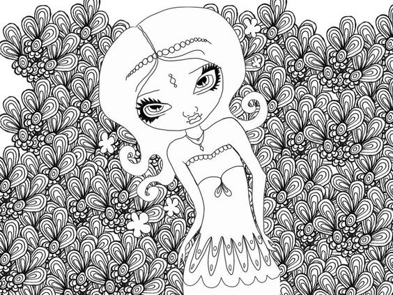 Detailed Coloring Pages For Girls
 Coloring pages Adult coloring pages and Coloring on Pinterest