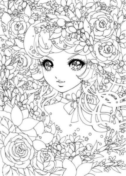 Detailed Coloring Pages For Girls
 Detailed Japanese Shoujo colouring pages