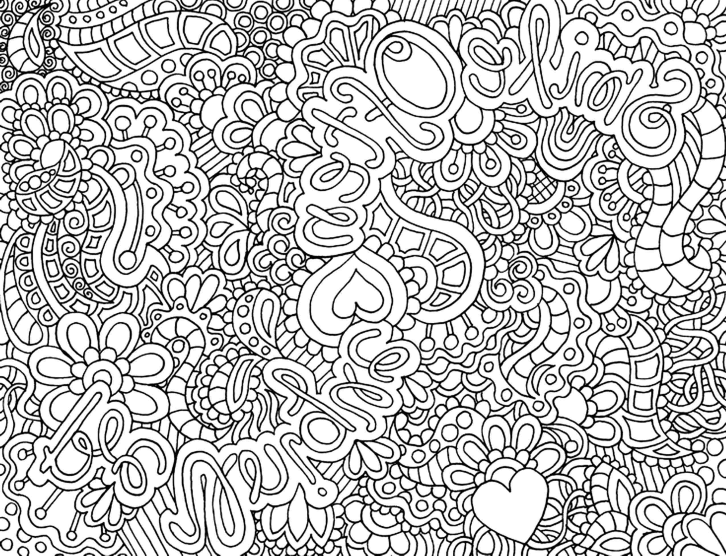 Detailed Coloring Pages For Teenage Girls
 Printable Art therapy Coloring Pages