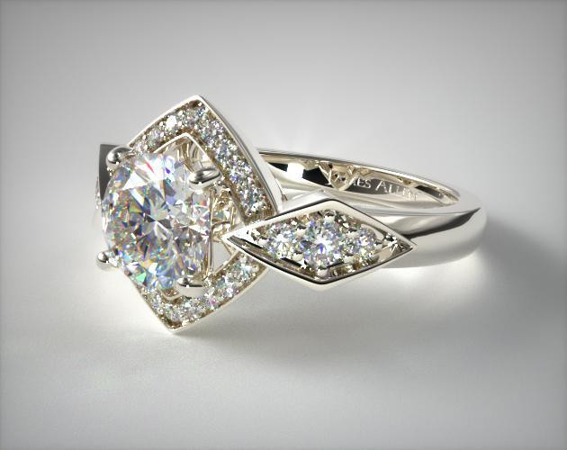 Diamond Art Rings
 Art Deco Geometric Diamond Engagement Ring