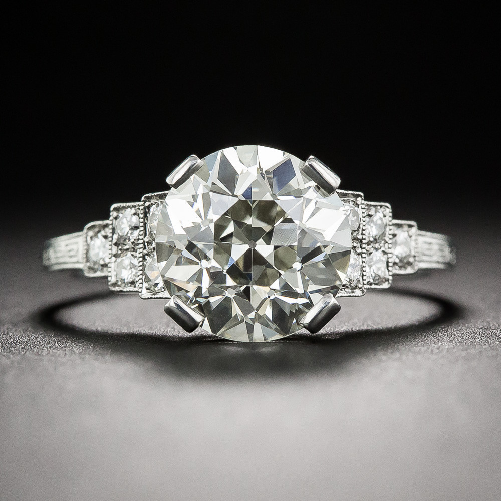Diamond Art Rings
 2 58 Carat Old European Cut Diamond Art Deco Ring