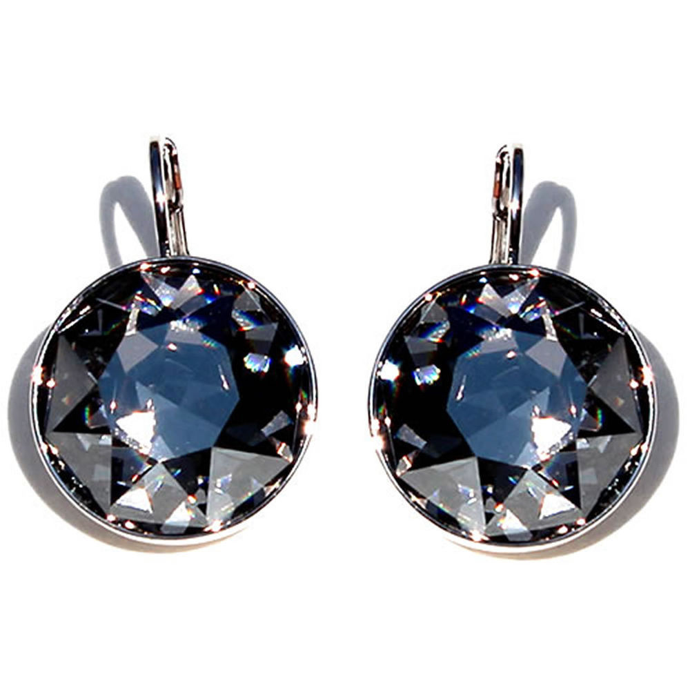 Diamond Earrings For Women
 Round Bella Women Black Diamond Earrings Made with