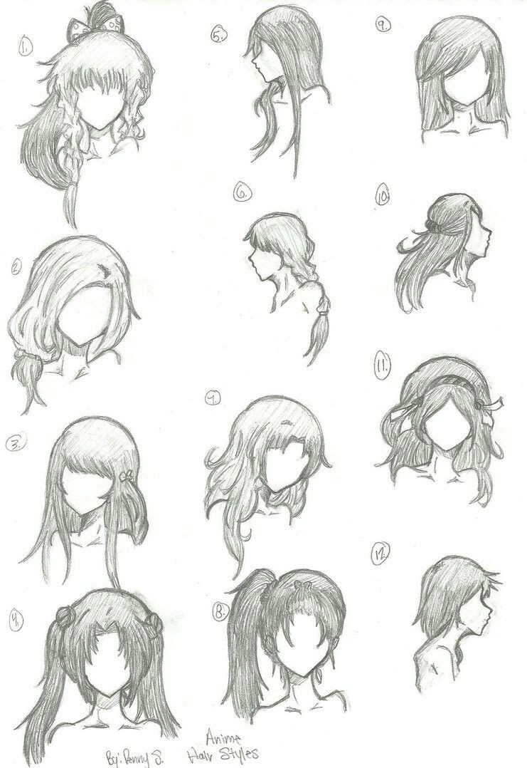 Different Anime Hairstyles
 Some hair styles too draw Art in 2019