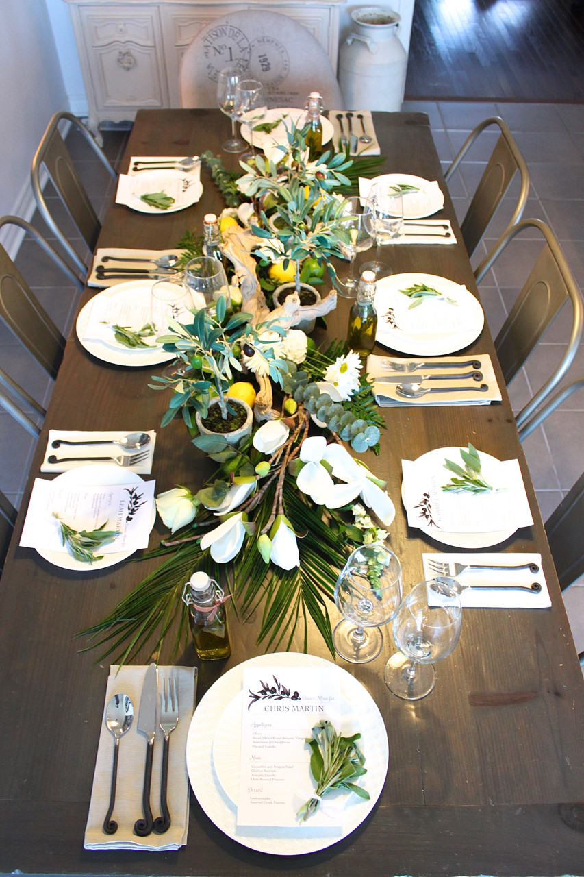 Dinner Party Decorating Ideas
 Greek Inspired Dinner Party Part 1