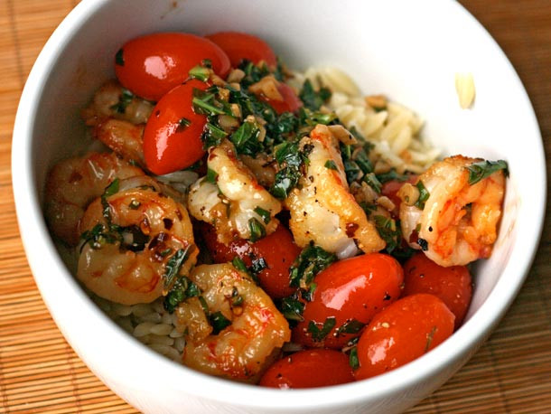 Dinner Recipe With Shrimp
 Dinner Tonight Garlic Shrimp with Basil Tomatoes and