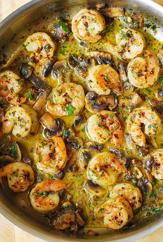 Dinner Recipe With Shrimp
 Pesto Shrimp with Mushrooms Julia s Album