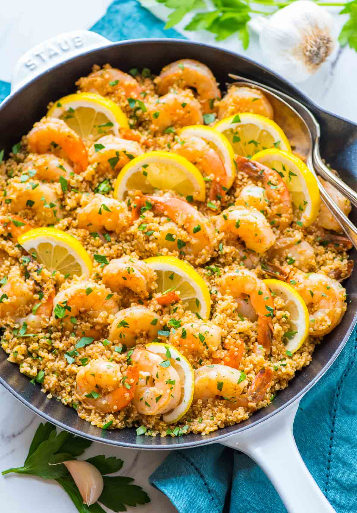 Dinner Recipe With Shrimp
 Garlic Shrimp with Quinoa