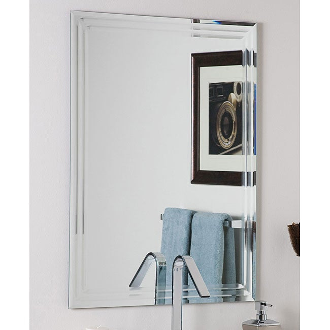 Discount Bathroom Mirror
 Frameless Tri bevel Wall Mirror Overstock Shopping Big