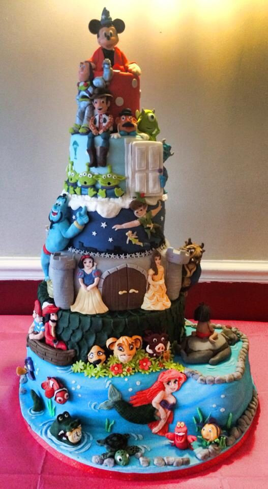 Disney Birthday Cake
 Disney cake mickey Toy Story Aladdin Beauty and the