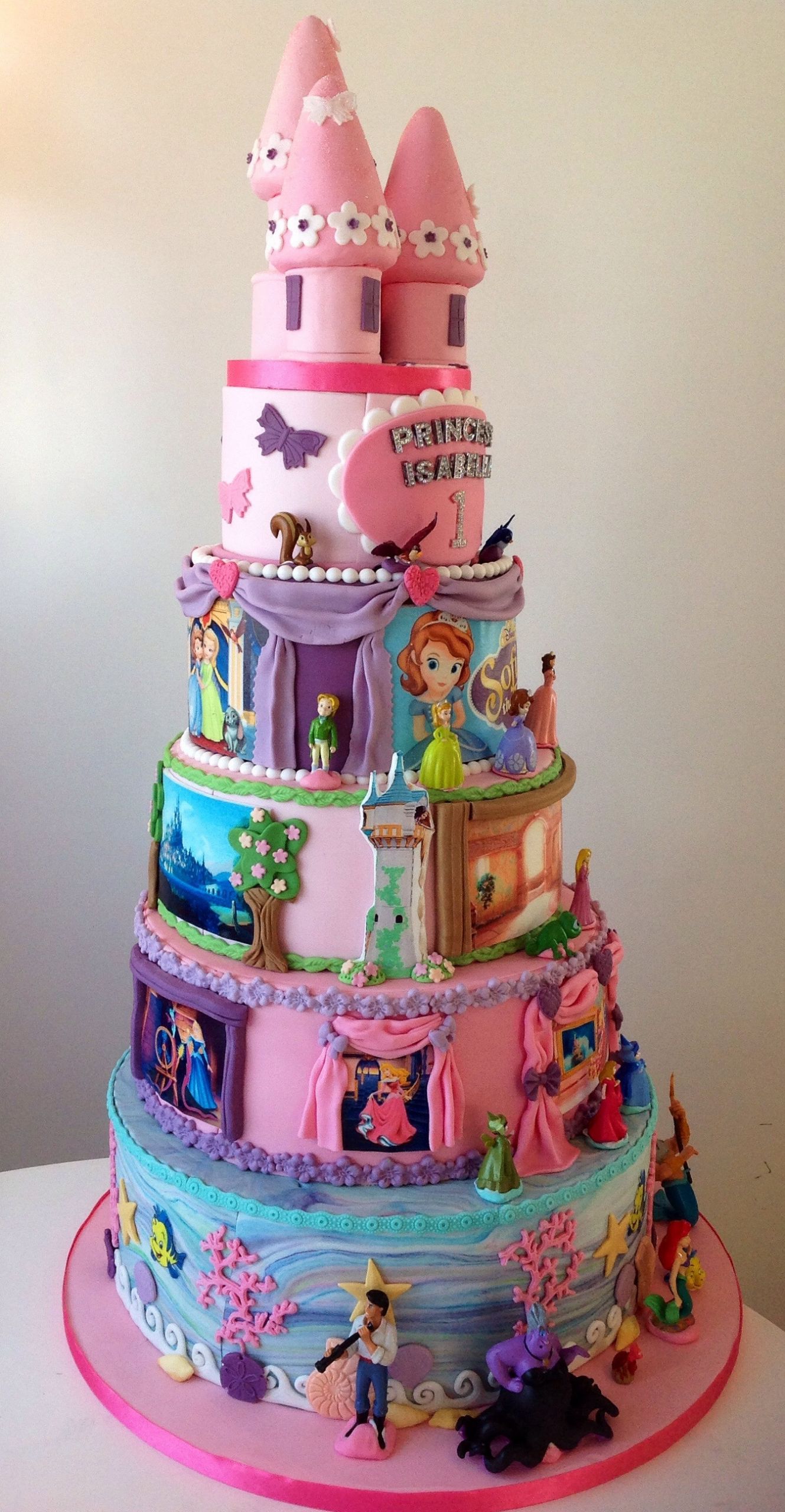Disney Birthday Cake
 Disney Princess 1St Birthday Cake CakeCentral