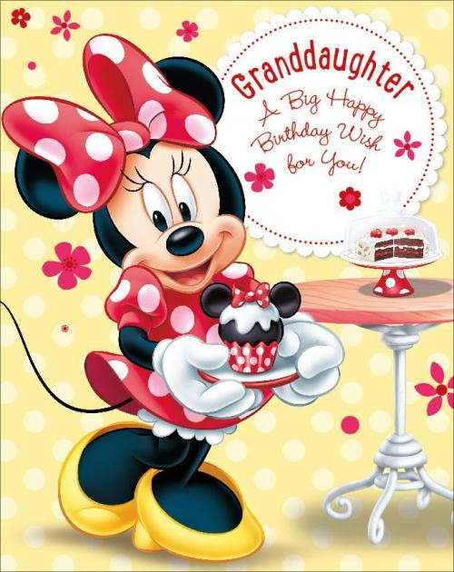 Disney Birthday Wishes
 MINNIE MOUSE GRANDDAUGHTER BIRTHDAY CARD NEW GIFT MICKEY