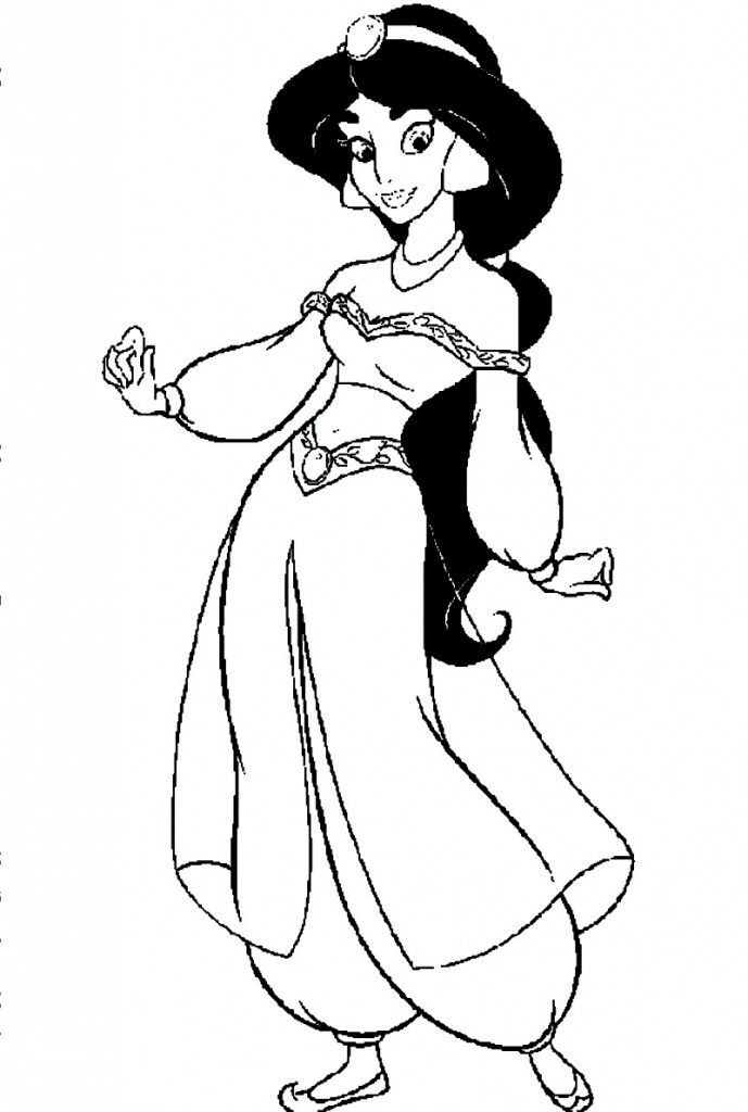 Disney Coloring Pages For Kids To Print Out
 Free Printable Jasmine Coloring Pages For Kids