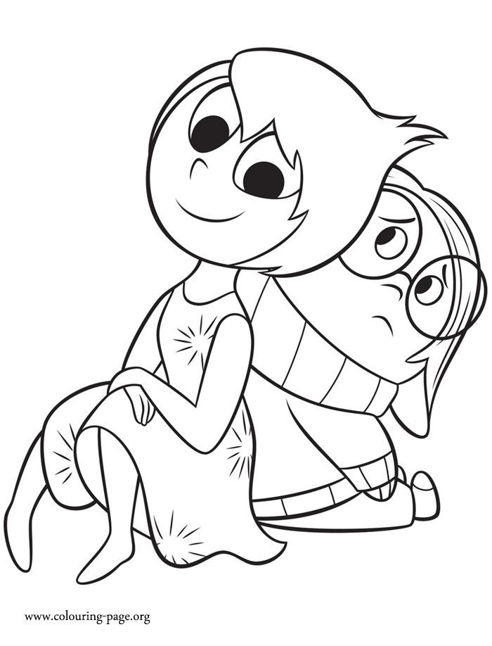 Disney Coloring Pages For Kids To Print Out
 Joy and Sadness are two of the five emotions of Riley