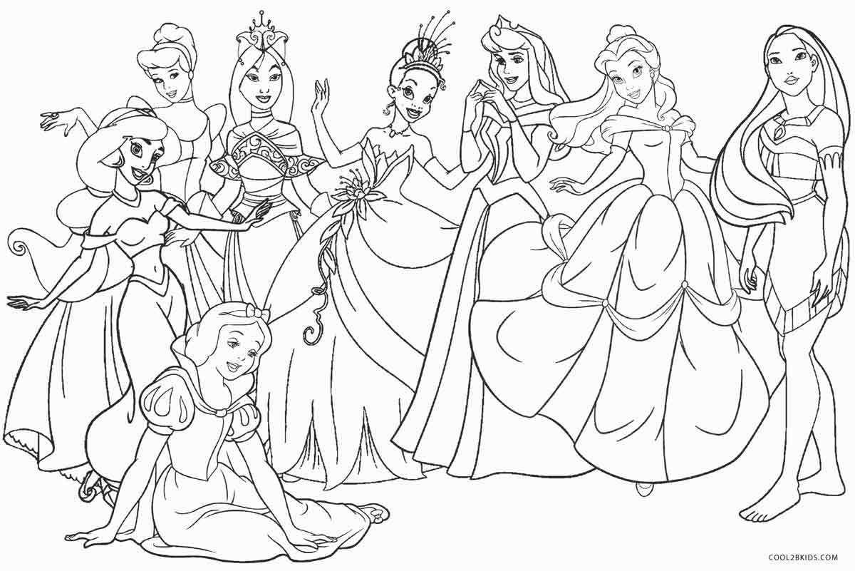 Disney Princess Coloring Pages For Kids
 Printable Disney Coloring Pages For Kids