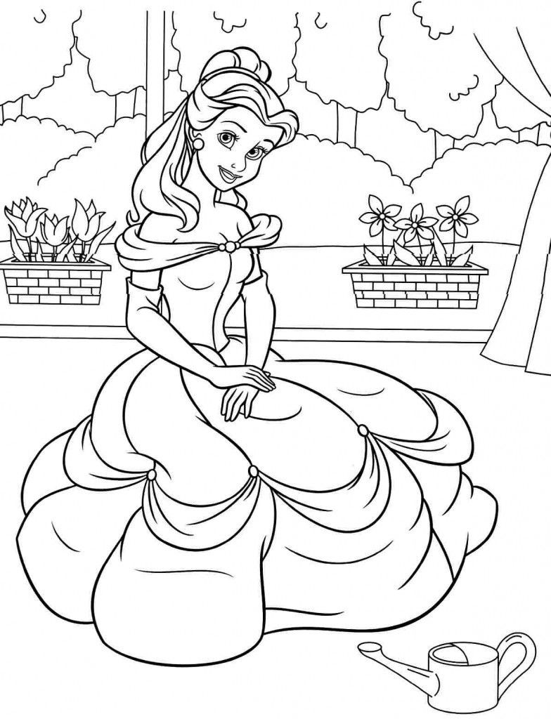 Disney Princess Coloring Pages For Kids
 Free Printable Belle Coloring Pages For Kids