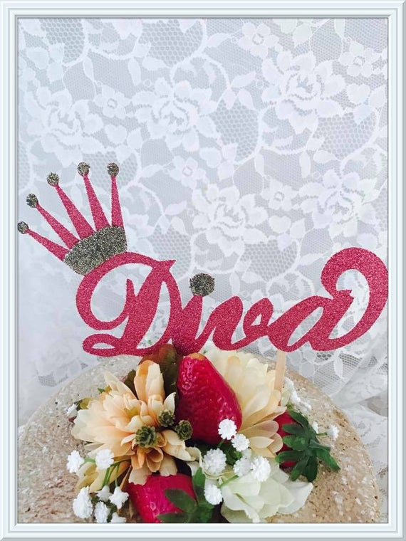 Diva Birthday Party Decorations
 Diva Cake Topper Diva Party Decorations Diva Party Decor