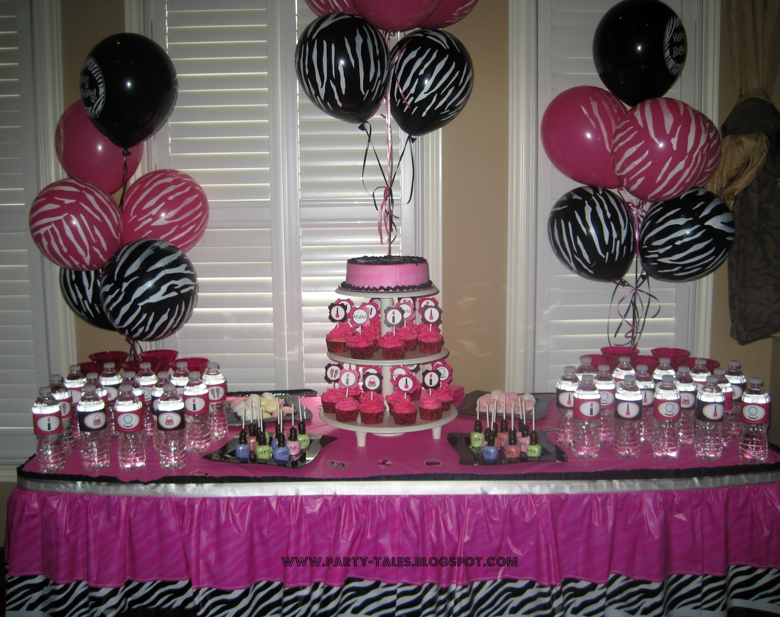Diva Birthday Party Decorations
 Party Tales Birthday Party Zebra Print and Hot Pink