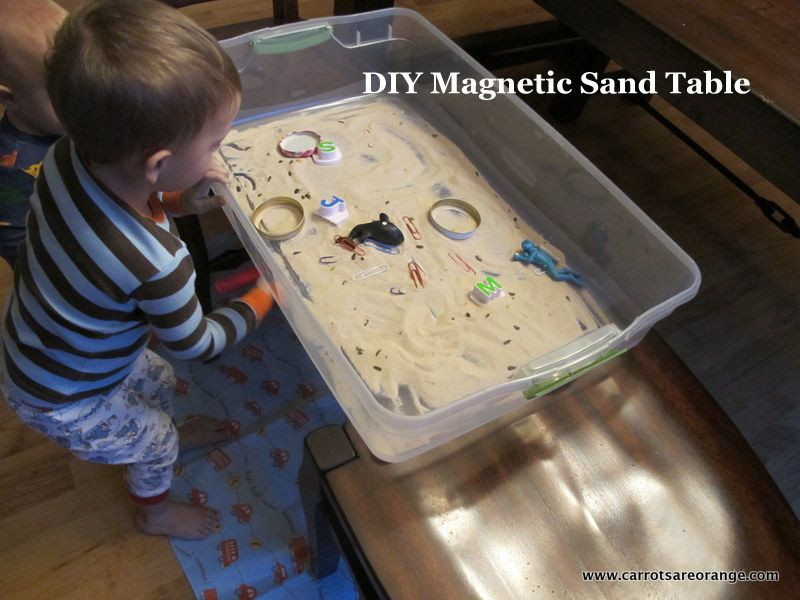 DIY Activity Table For Toddlers
 DIY Magnetic Sand Table Play Cause & Effect