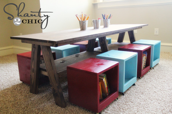 DIY Activity Table For Toddlers
 Playroom Kids Table DIY Shanty 2 Chic