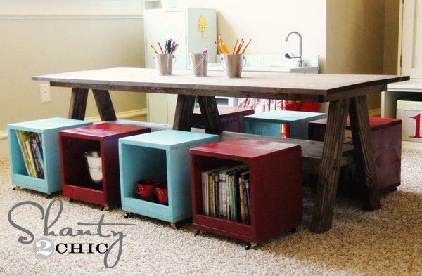 DIY Activity Table For Toddlers
 Playroom Kids Table DIY Shanty 2 Chic