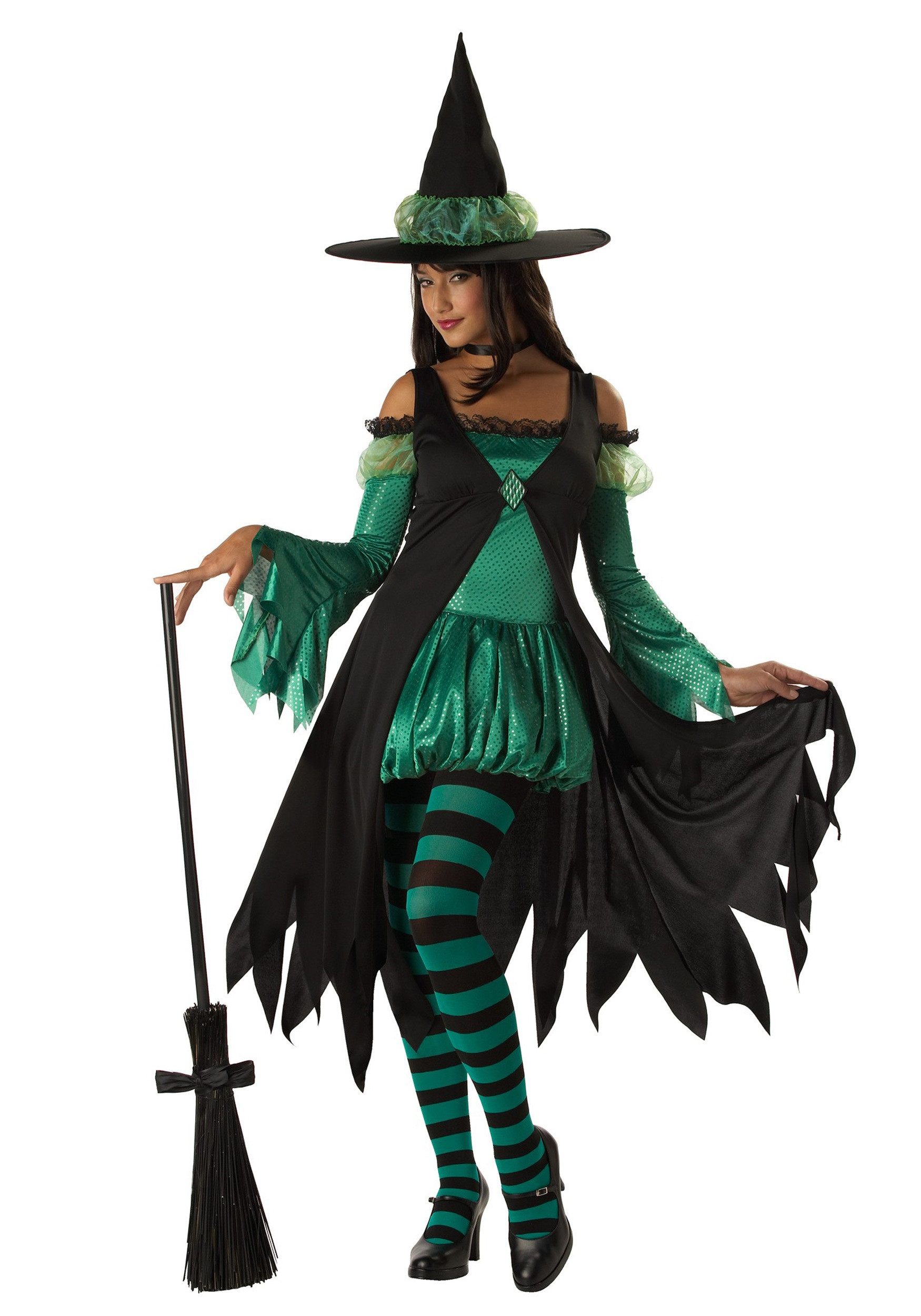 DIY Adult Witch Costume
 Adult Emerald Witch Costume