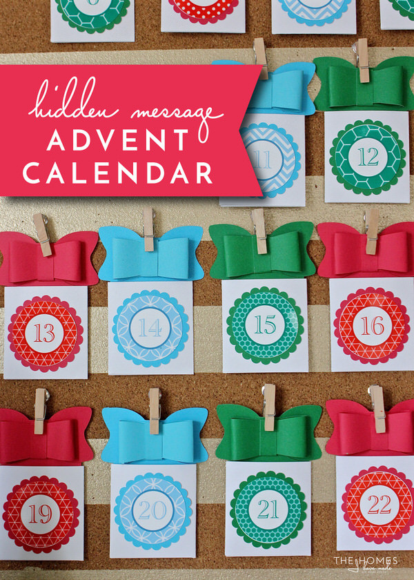DIY Advent Calendars For Kids
 DIY Hidden Holiday Message Advent Calendar