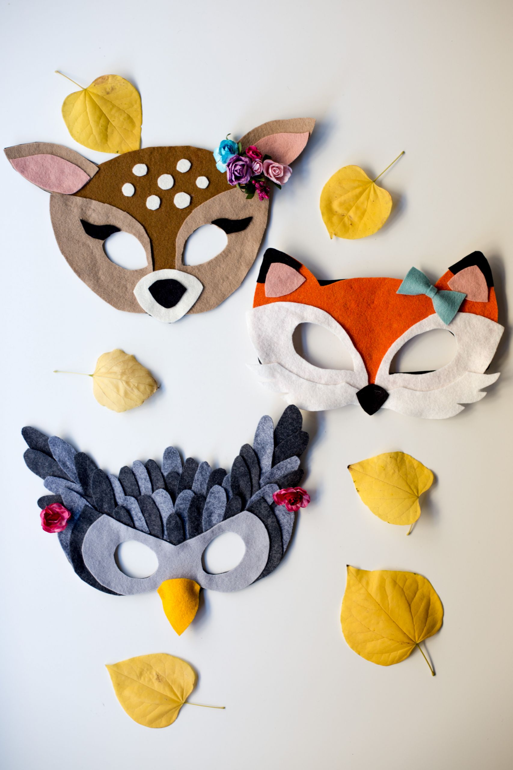 DIY Animal Mask
 No Sew Free Felt Animal Mask Patterns Flax & Twine