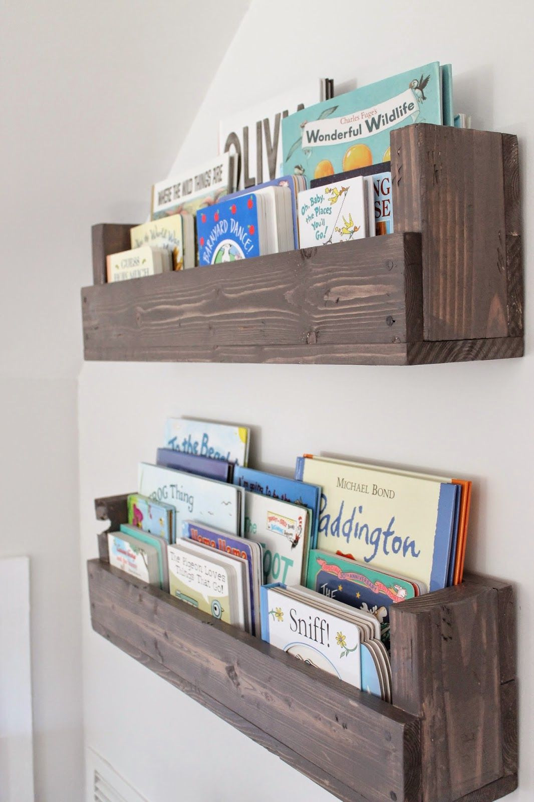 DIY Baby Bookshelf
 See how Caitlin from The Picket Fence Projects whipped up