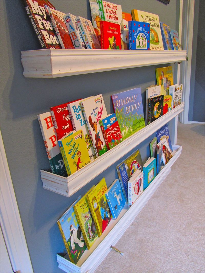 DIY Baby Bookshelf
 Oh Baby Nursery Decor DIY How to Make Floating
