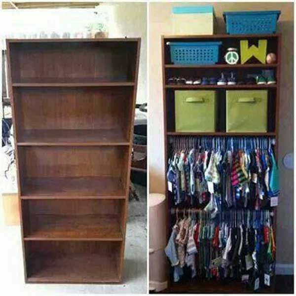 DIY Baby Bookshelf
 23 Money Saving Ways To Repurpose and Reuse Old Bookcases