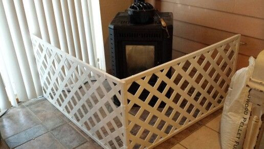 Diy Baby Fence
 Diy hinged baby fence for freestanding stove Used vinyl