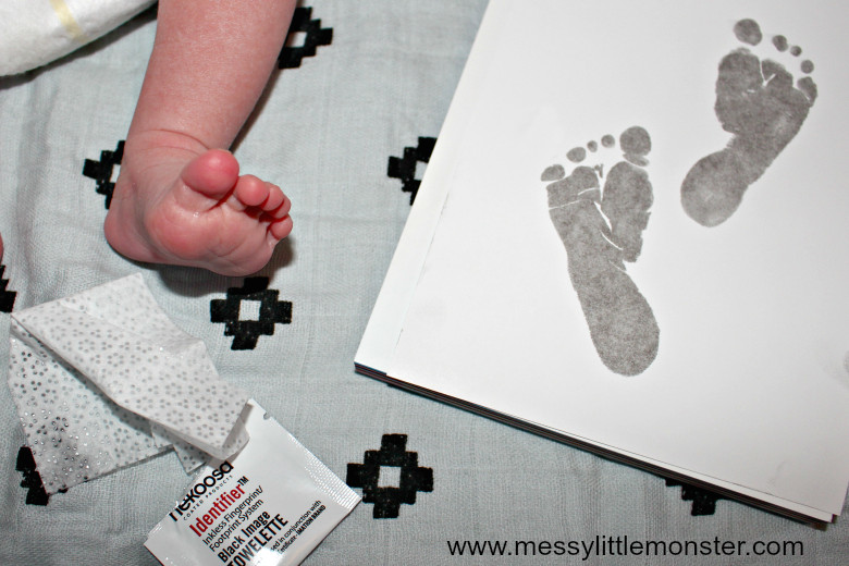 Diy Baby Footprint Ink
 How to Make Baby Footprints Messy Little Monster