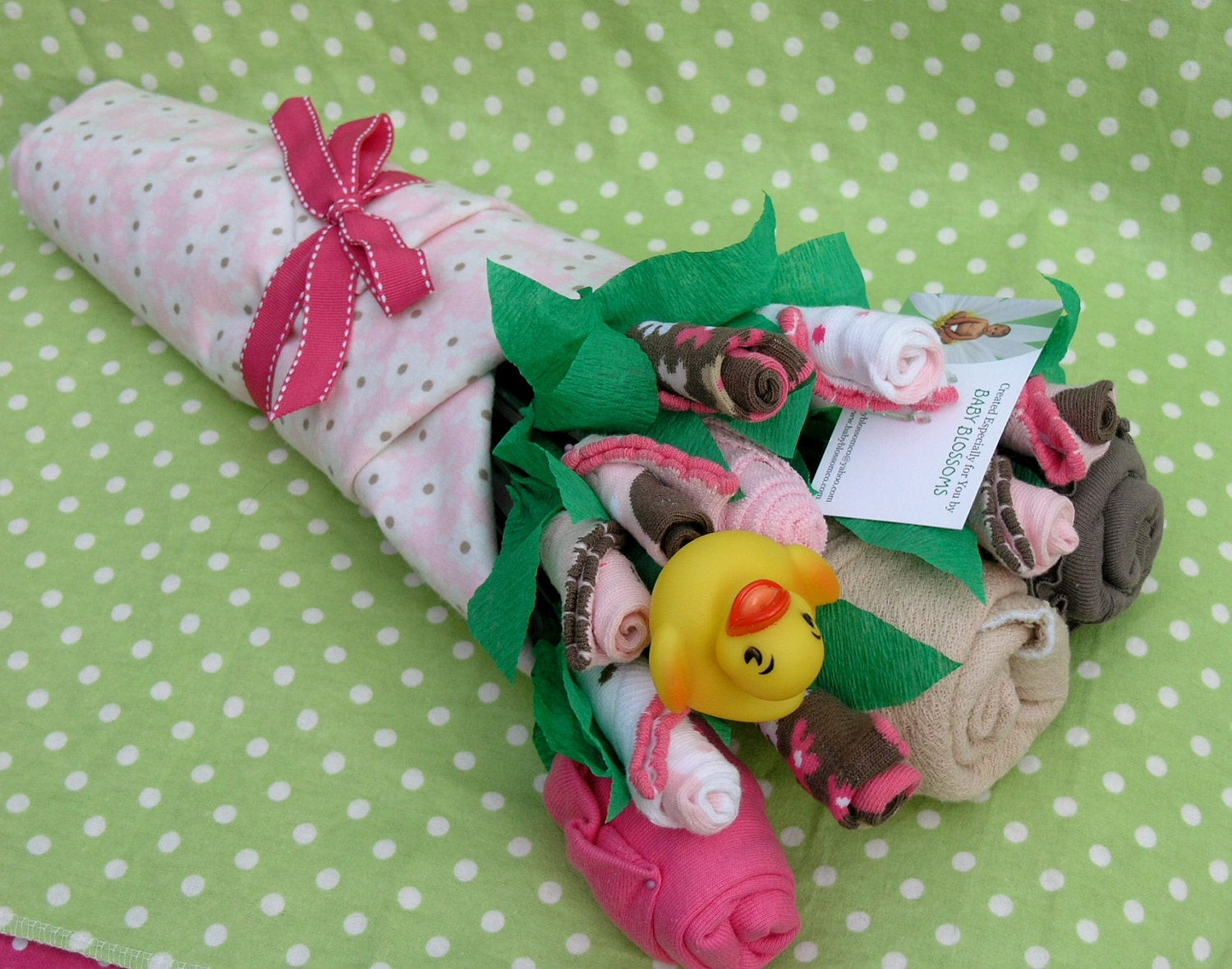 DIY Baby Gifts For Girl
 Baby Clothes Bouquet for Girls Unique Baby by babyblossomco