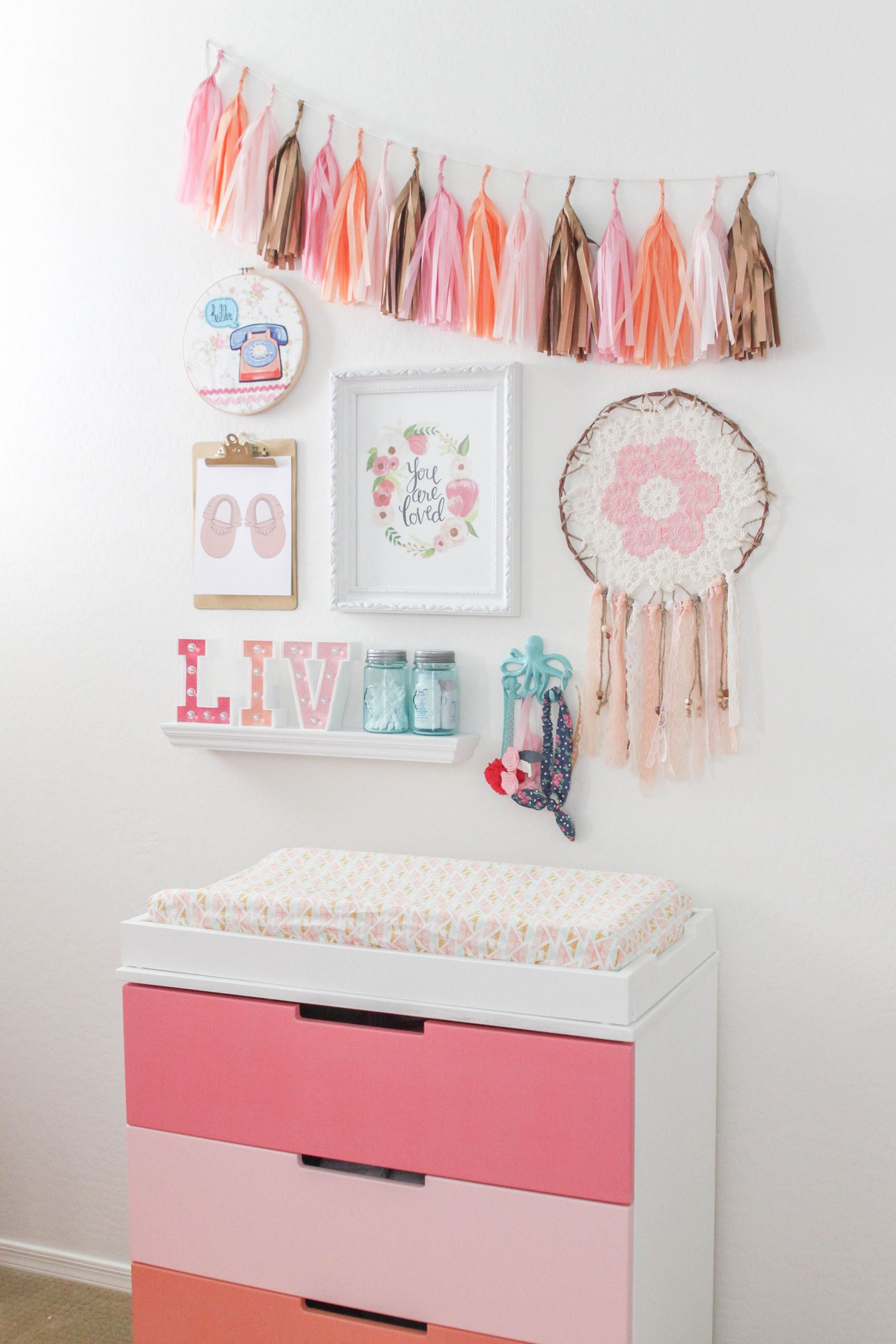 DIY Baby Girl Room Decor
 Design Reveal Boho Chic Nursery