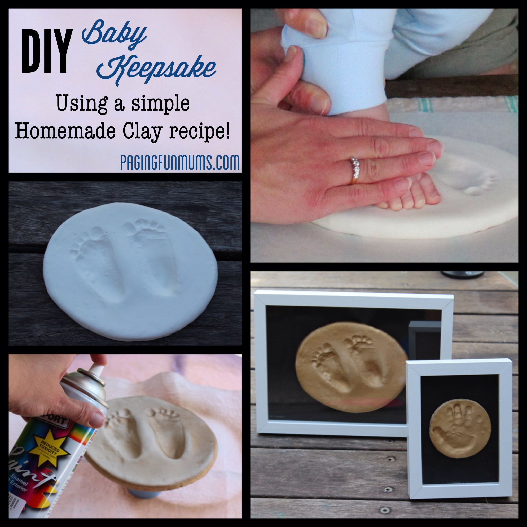 DIY Baby Handprint
 DIY Baby Keepsake using Homemade Clay Paging Fun Mums