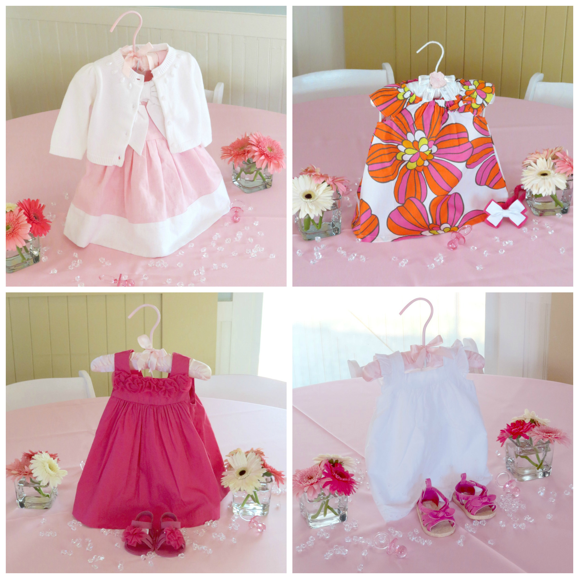 DIY Baby Shower Centerpieces
 DIY Baby Dress Centerpiece