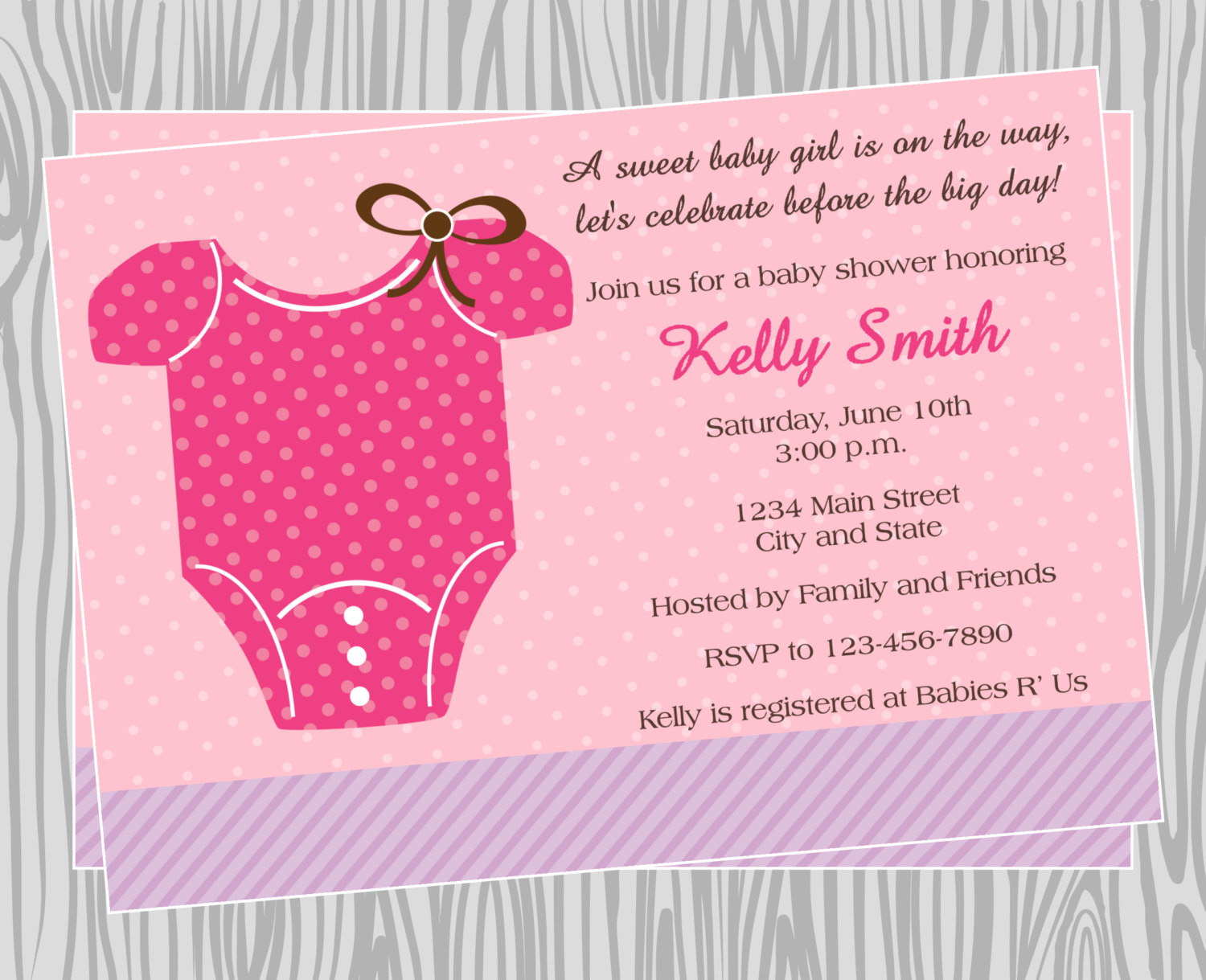 DIY Baby Shower Invitations Free
 DIY Baby Girl esie Baby Shower Invitation by