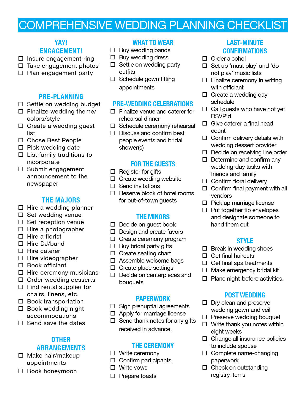 DIY Backyard Wedding Checklist
 Diy backyard wedding checklist