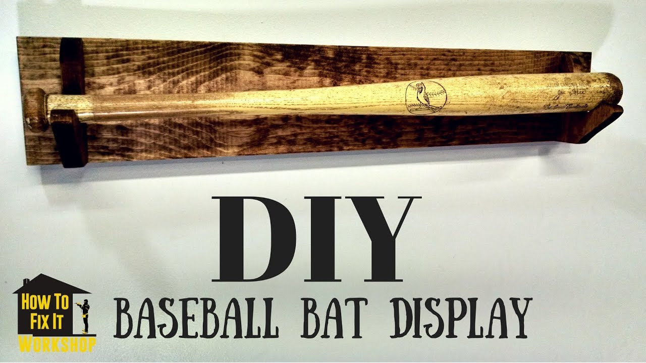 DIY Bat Rack
 Simple DIY Baseball Bat Display Rack
