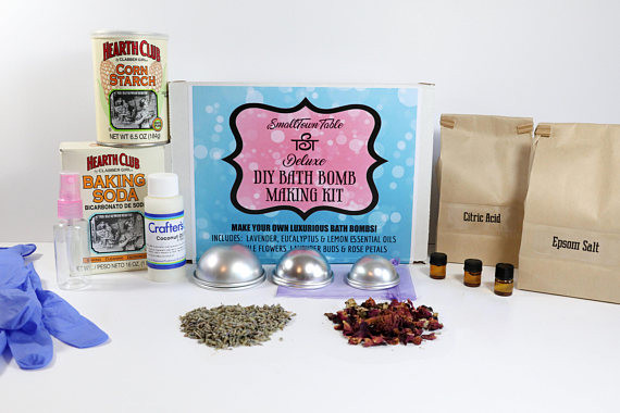 DIY Bath Bomb Kit
 DIY Bath Bomb Deluxe Starter Kit Organic Essential Lavender