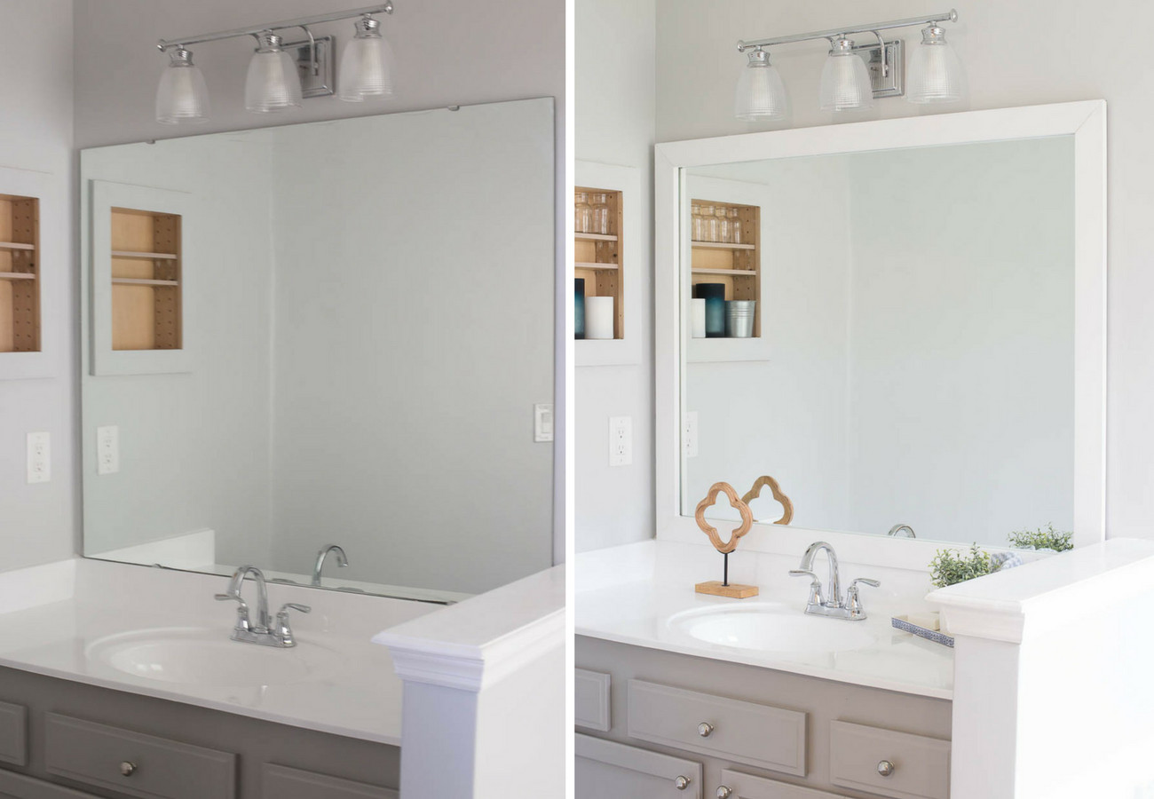 Diy Bathroom Mirror Frame
 How to Frame a Bathroom Mirror Easy DIY project
