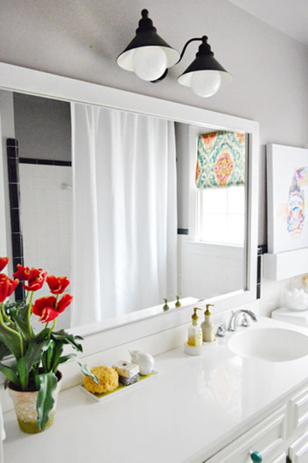 Diy Bathroom Mirror Frame
 10 DIY ideas for how to frame that basic bathroom mirror