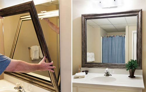 Diy Bathroom Mirror Frame
 Bathroom mirror frames 2 easy to install sources a DIY