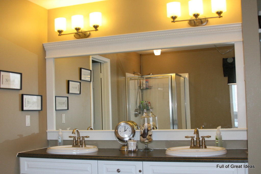 Diy Bathroom Mirror Frame
 Full of Great Ideas How to Upgrade your Builder Grade