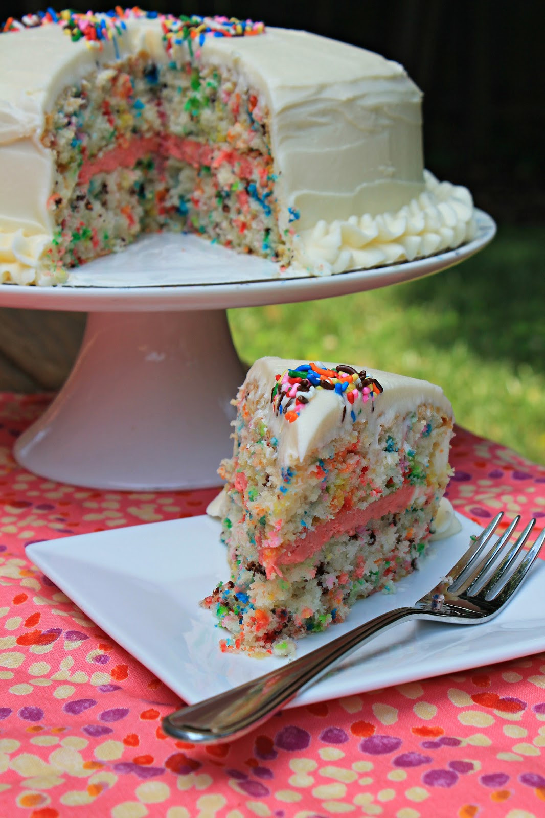 Diy Birthday Cakes
 Easy Funfetti Layered Birthday Cake Carolina Charm