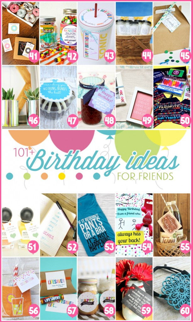 Diy Birthday Gifts For Friends
 101 easy birthday t ideas and FREE printables